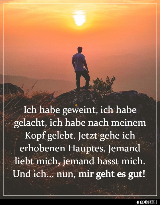 Ich habe geweint, ich habe gelacht, ich habe nach meinem.. Lustige Bilder, Sprüche, Witze