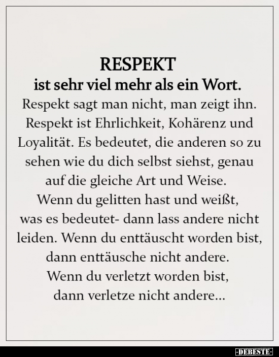 Respekt Ist Sehr Viel Mehr Als Ein Wort Lustige Bilder Spruche Witze Echt Lustig