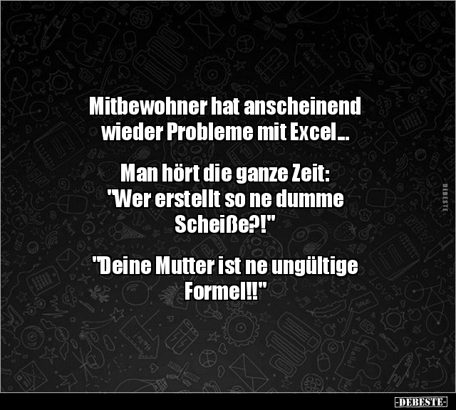 36 lustige Bilder Excel Excel lustig DEBESTE