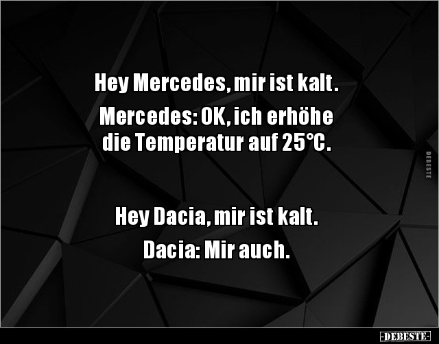 Hey Mercedes, mir ist kalt. Mercedes OK, ich erhöhe die.. Lustige