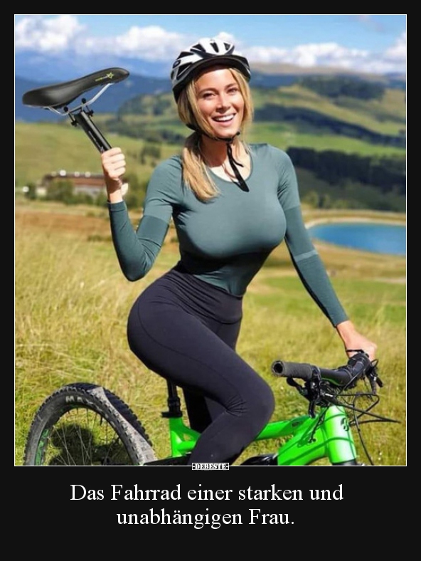 Das Fahrrad einer starken und unabhängigen Frau... Lustige Bilder