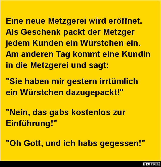 Metzger Witze und Sprüche DEBESTE.de