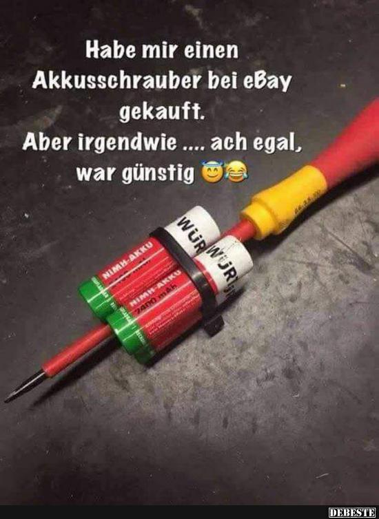 Habe mir einen Akkusschrauber bei eBay gekauft.. Lustige Bilder