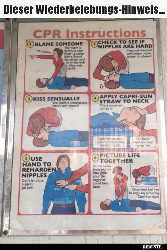 Dieser WiederbelebungsHinweis... Lustige Bilder, Sprüche, Witze