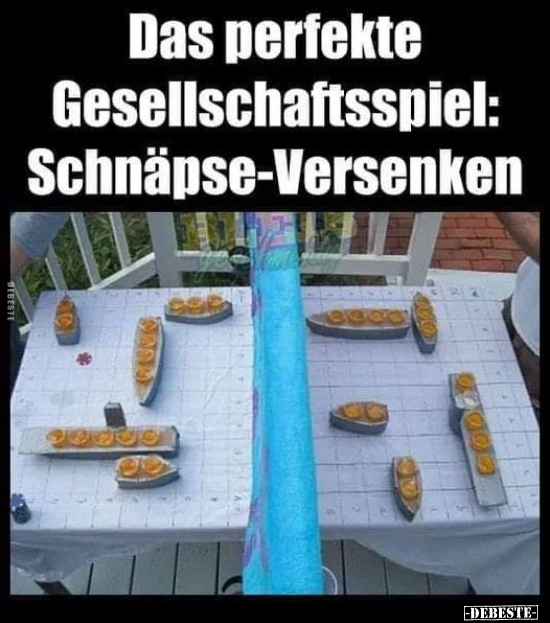 Das perfekte Gesellschaftsspiel SchnäpseVersenken.. Lustige Bilder