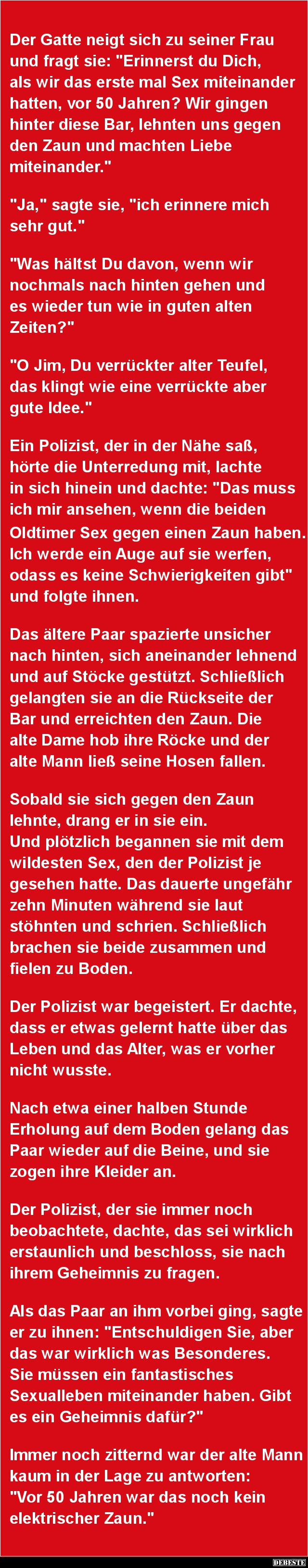Der Gatte neigt sich zu seiner Frau und fragt.. Lustige Bilder