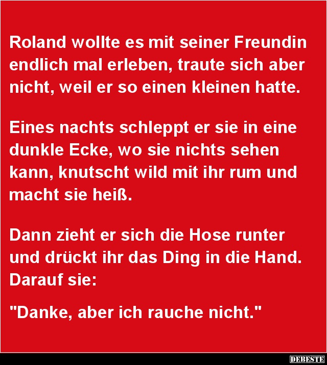 Roland wollte es mit seiner Freundin... Lustige Bilder
