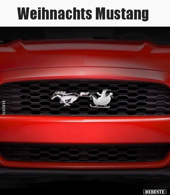 Weihnachts Mustang. Lustige Bilder, Sprüche, Witze, echt