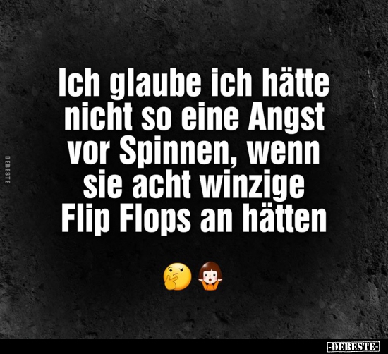 Ich glaube ich hätte nicht so eine Angst vor Spinnen, wenn.. Lustige