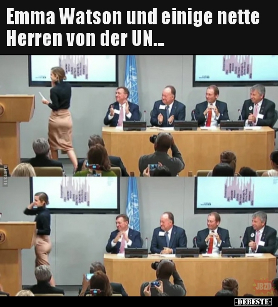 Emma Watson und einige nette Herren von der UN
