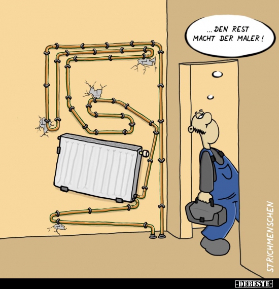 Den Rest macht der Maler!.. Lustige Bilder, Sprüche, Witze, echt lustig