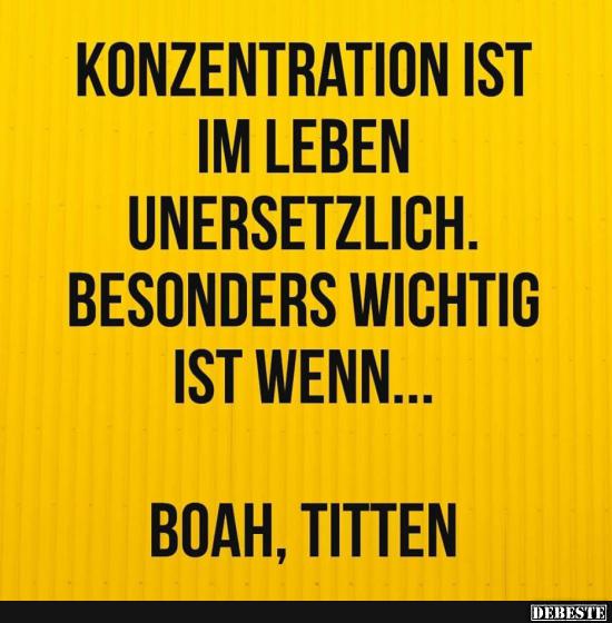Konzentration ist im Leben unersetzlich.. Lustige Bilder, Sprüche