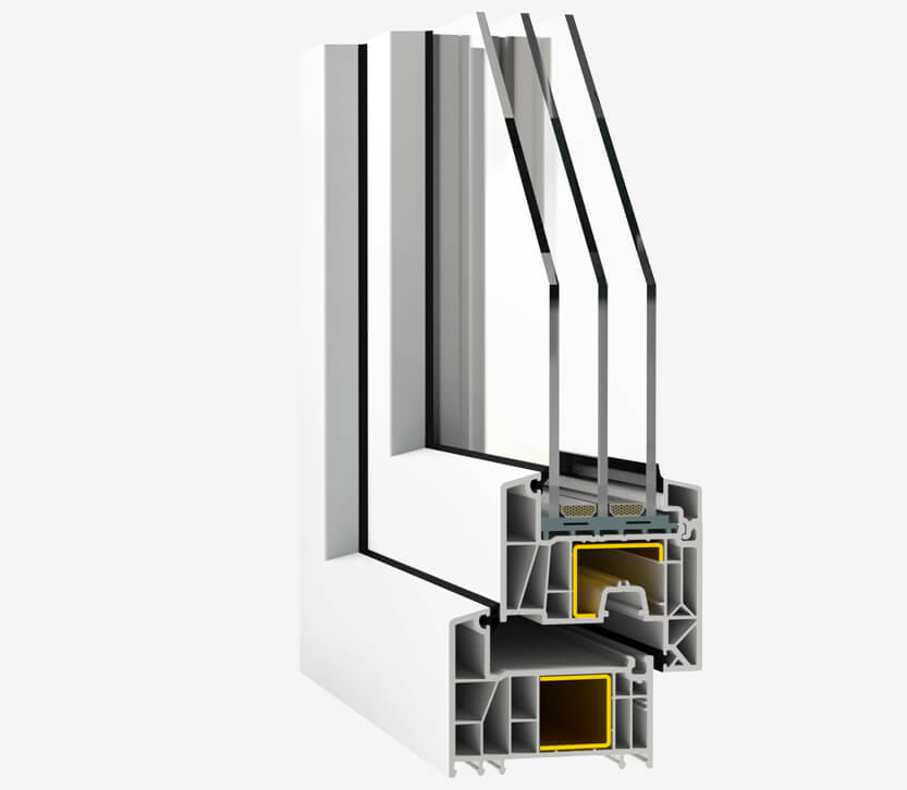 Decco 82 PVC Window System For B2B debesto