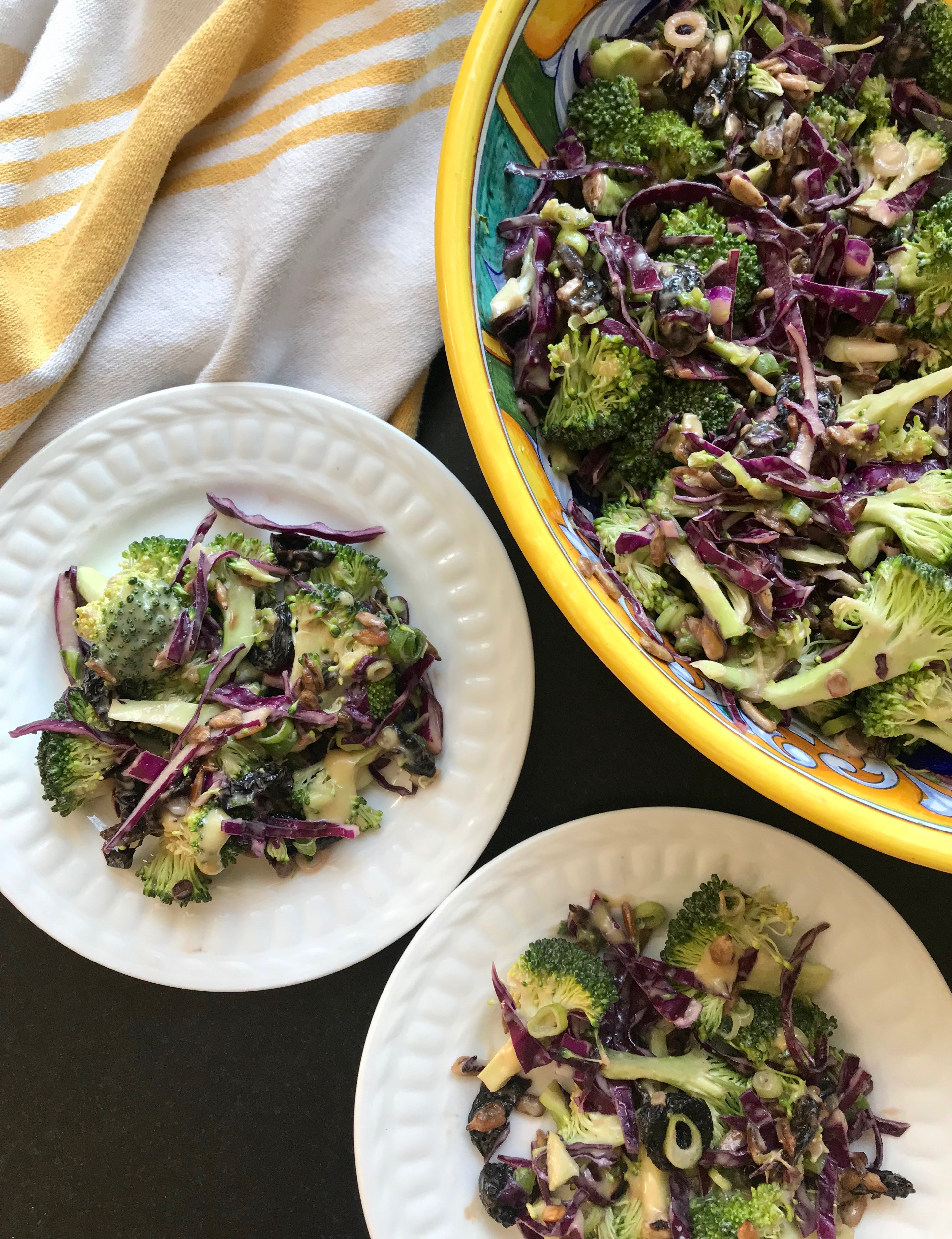 Healthy Broccoli Salad with Simple Miso Dressing Debra Klein Easy