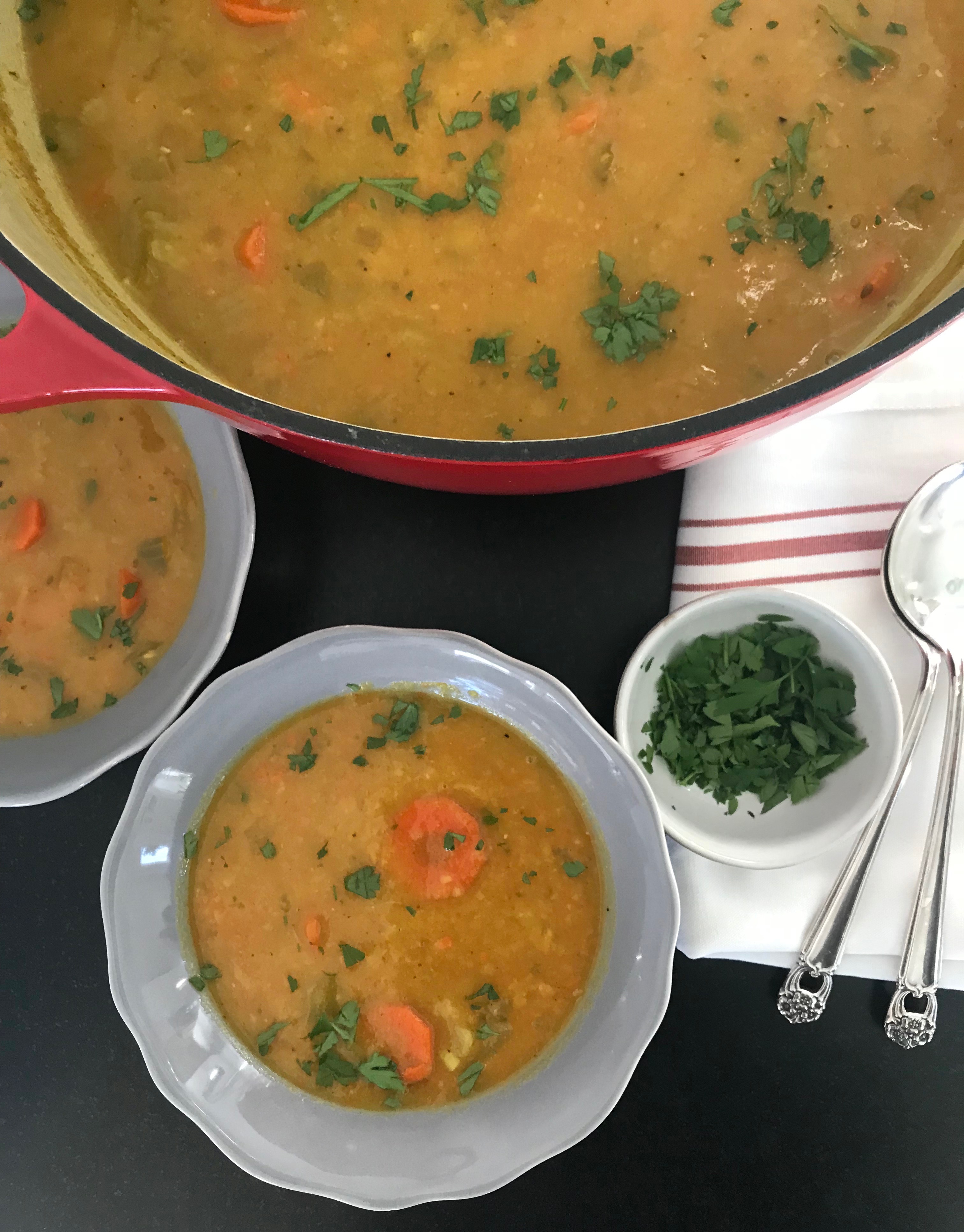 Yellow Split Pea Soup {vegan and glutenfree} Debra Klein Easy