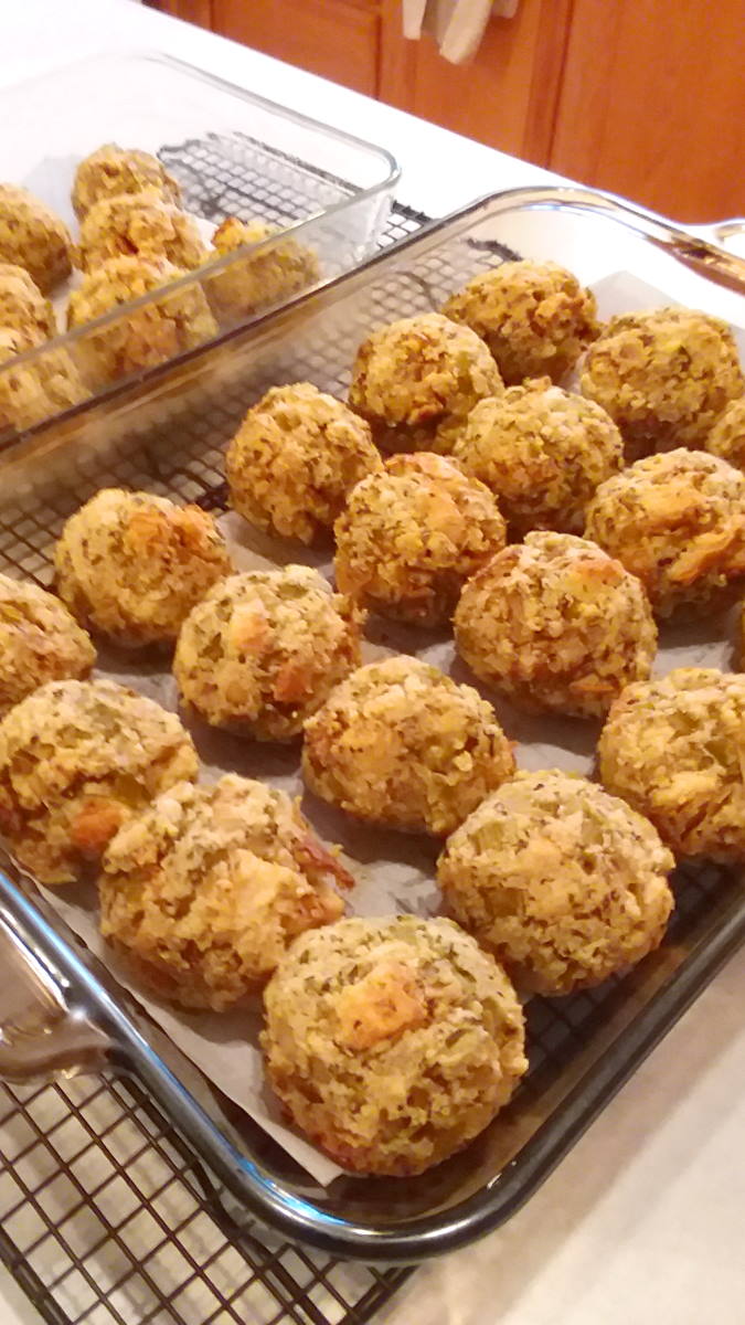 Holiday Cornbread & Bread Stuffing Balls Recipe Debreena