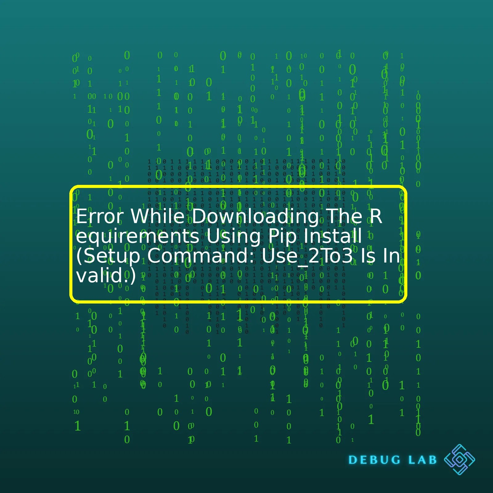 Error While Downloading The Requirements Using Pip Install (Setup