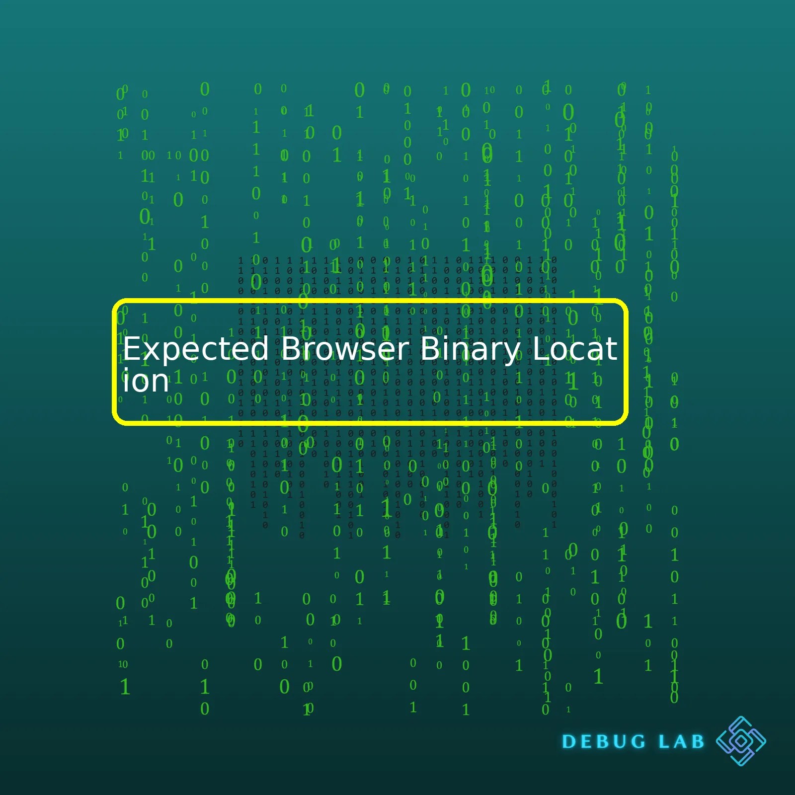 Expected Browser Binary Location Debug Lab