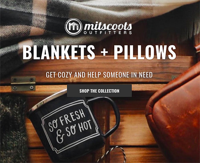Mitscoots Outfitters Launches Blankets and Pillows for the Homeless
