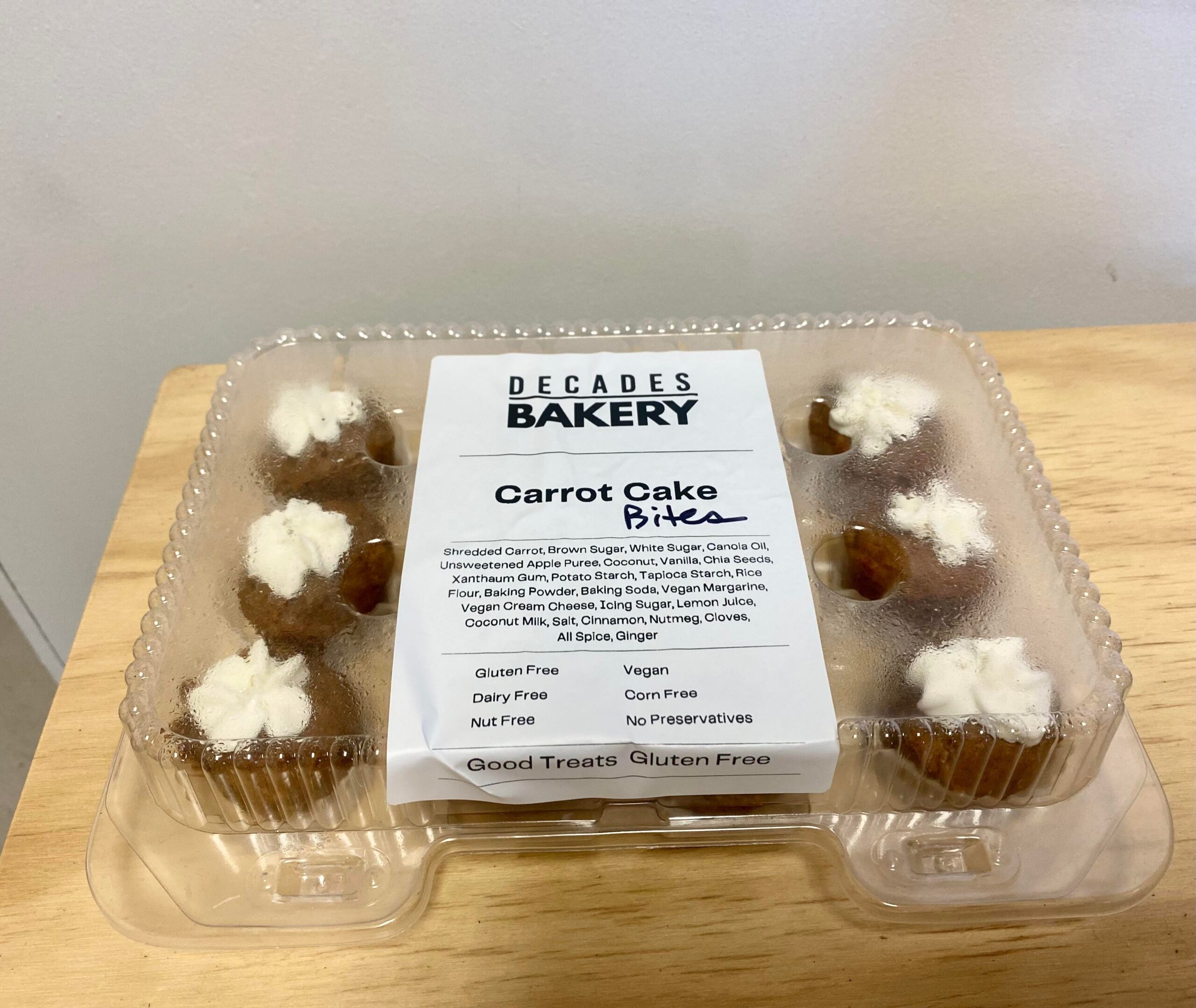 Carrot Cake Bites (12) Decades Bakery