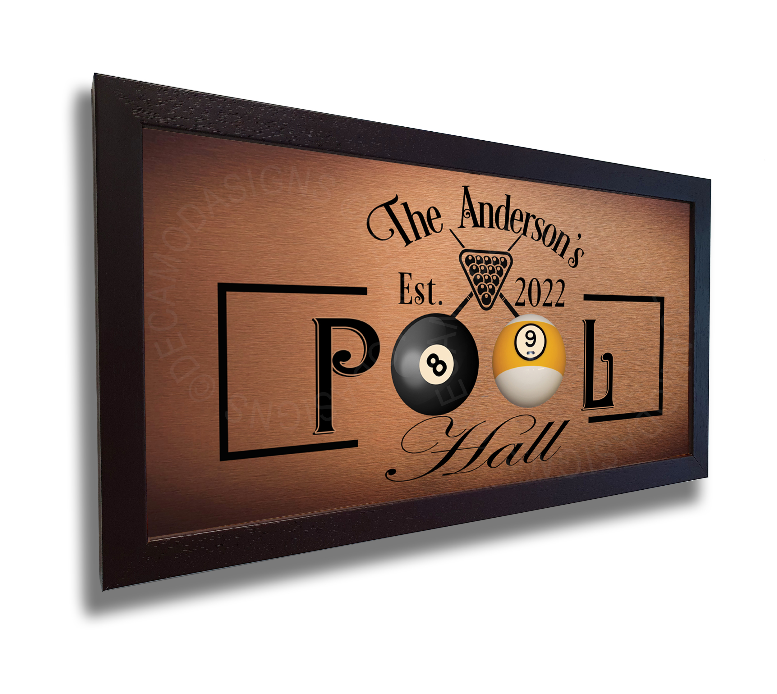 Personalized Pool Hall Sign Pool Hall Decor Pool Hall Sign