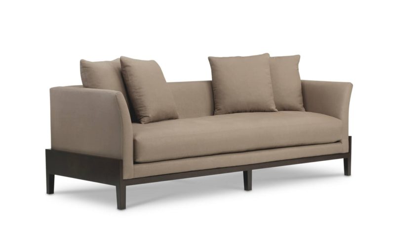 Wood Base Sofa with Flared Arm Decca Home Furniture