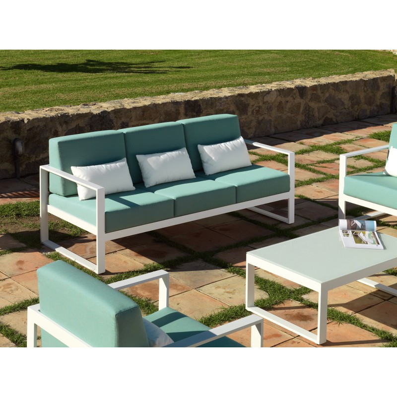 Conjunto de sofás de exterior Ronda de aluminio y mesa de centro