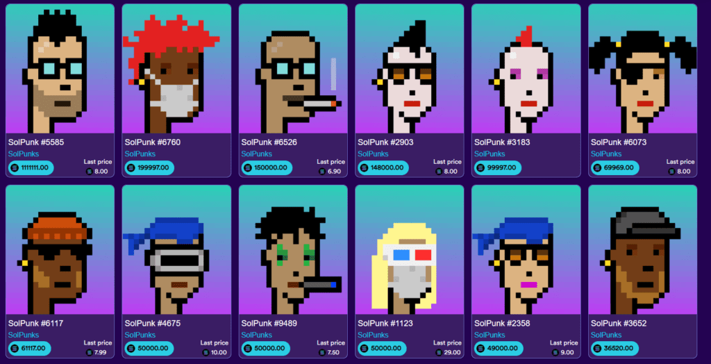 15 Best Solana NFT Projects / Collections in 2022