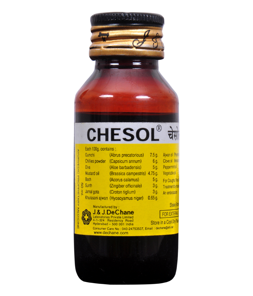 Chesol 50ml An Embrocation for Muscular Aches, Pains and Sprains