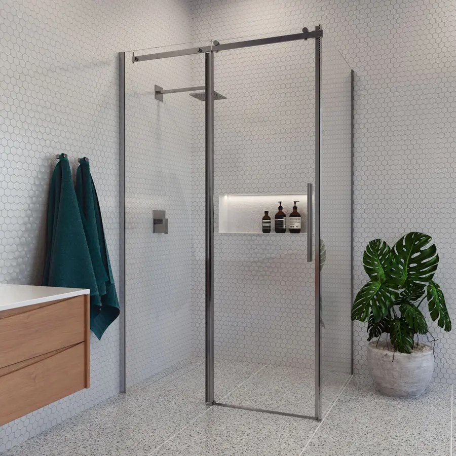 Malanda 1200 Frameless Sliding Shower Screen Decina Bathroomware