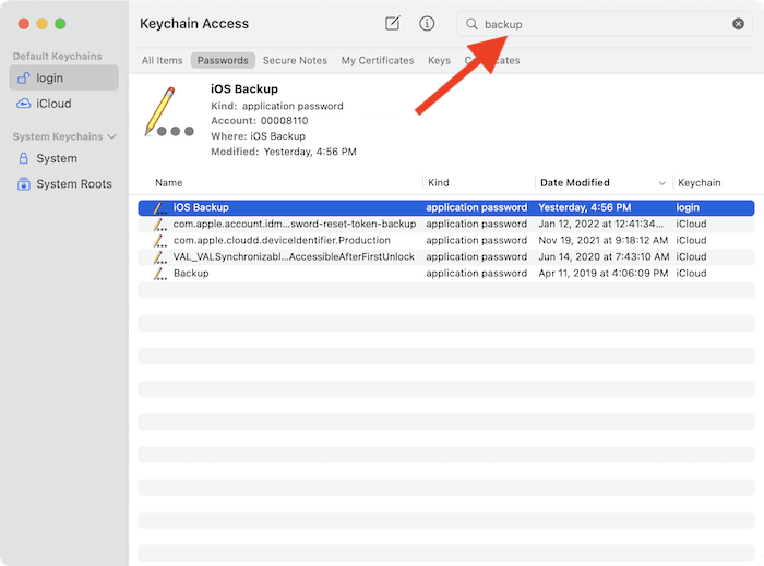 What is my iPhone Backup Password?