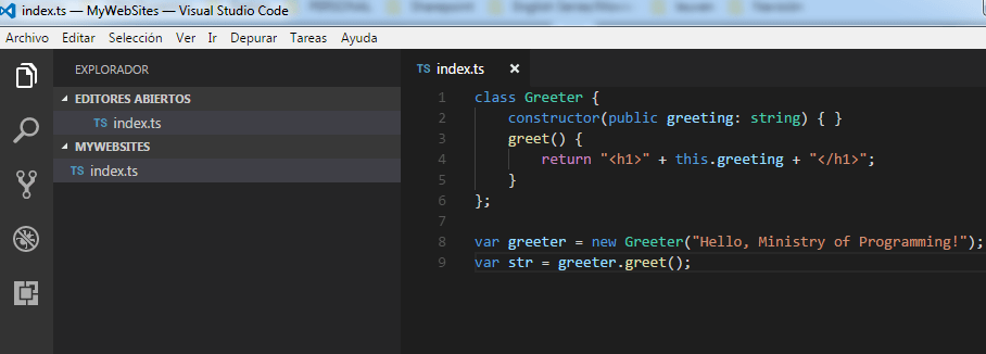 First steps with TypeScript El mundo de deckerix