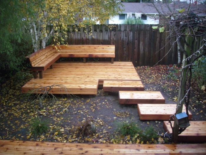 Japanese style cedar deck Deck Masters, LLC