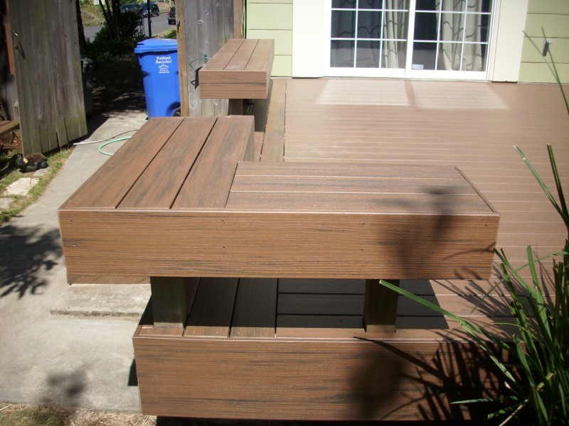 Beautiful composite benches Deck Masters, LLC