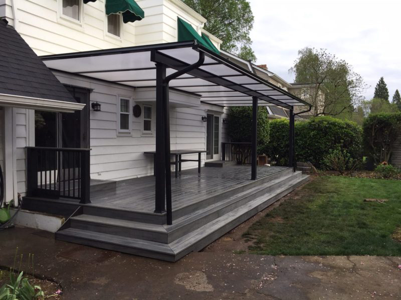 Acrylite patio cover and Trex deck Deck Masters, LLC