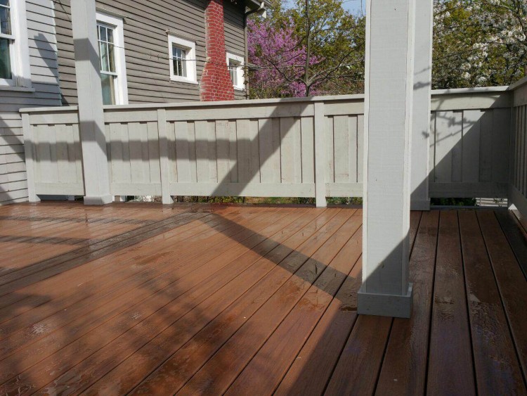 Timbertech Tigerwood deck with mocha border Deck Masters, LLC