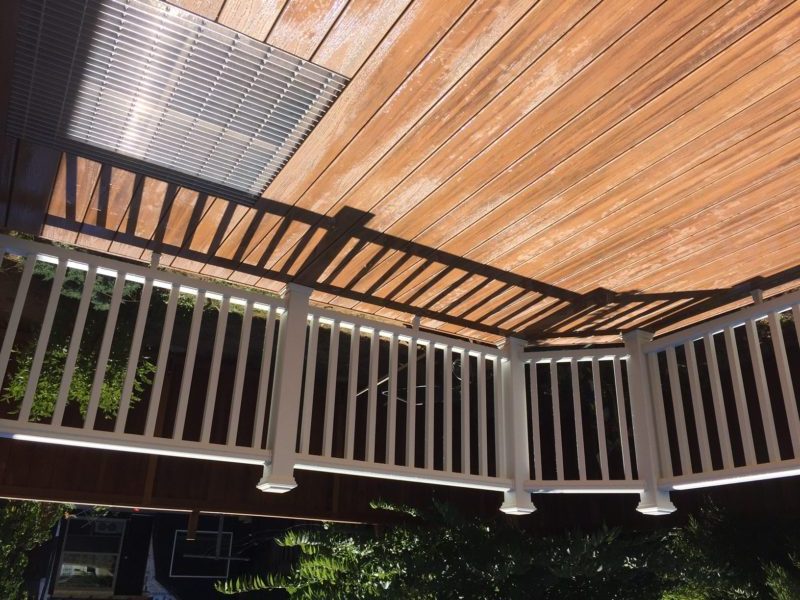 Grate installed in deck Deck Masters, LLC