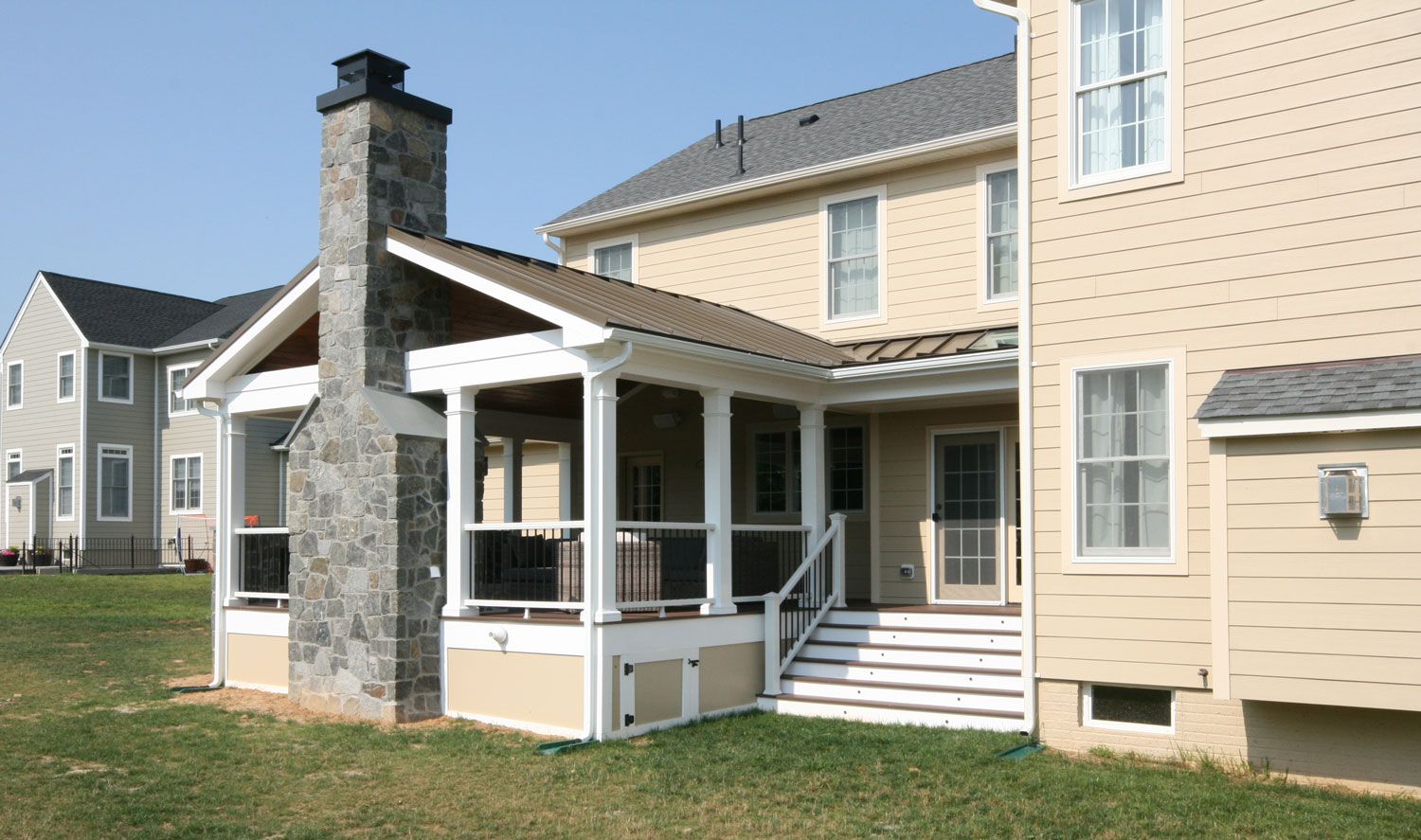 Glenelg Maryland Open Porch McWhorter Outdoor Living