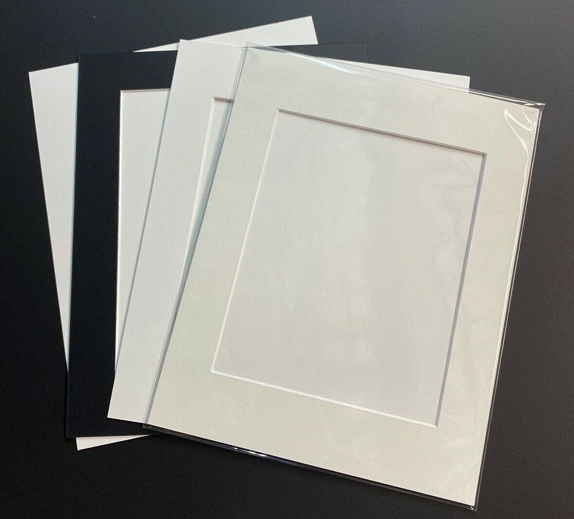 10 x Professional Picture Framing Mat Boards A3 with 8″ x 12″ Window