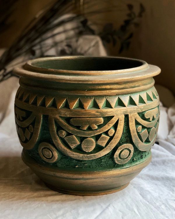 Green Oriental Plant Pot/Planter DECOBATE