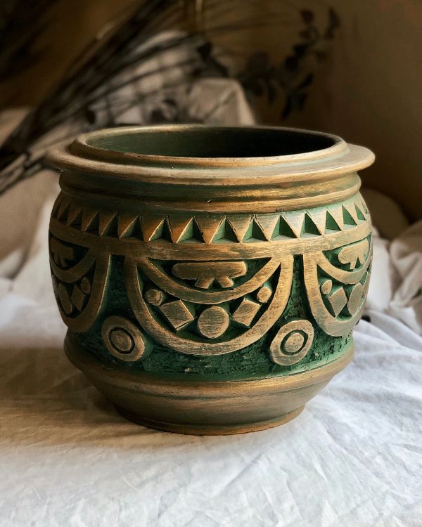 Green Oriental Plant Pot/Planter DECOBATE