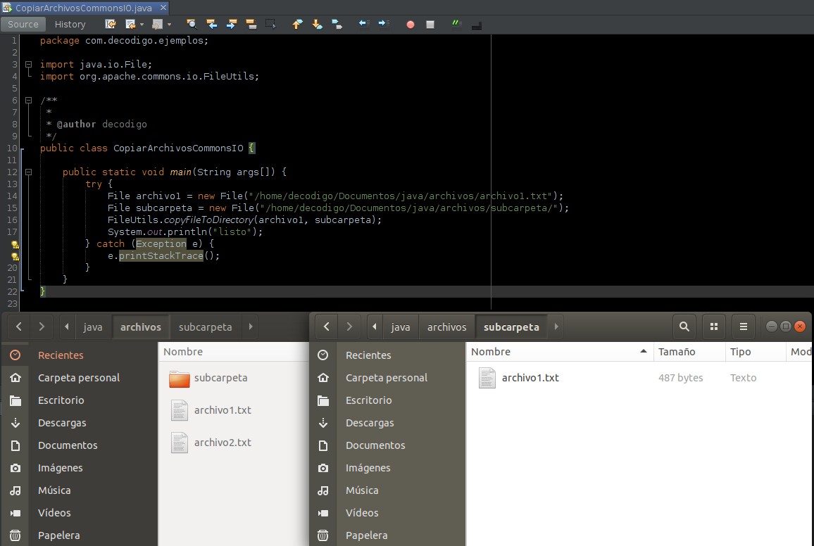 FileUtils de Apache Commons IO en Java Ejemplos