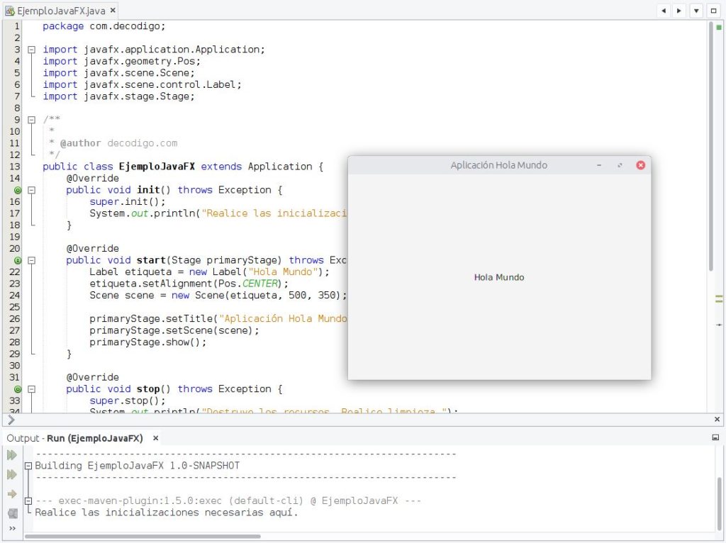 Java Crear una interfaz gráfica con JavaFX