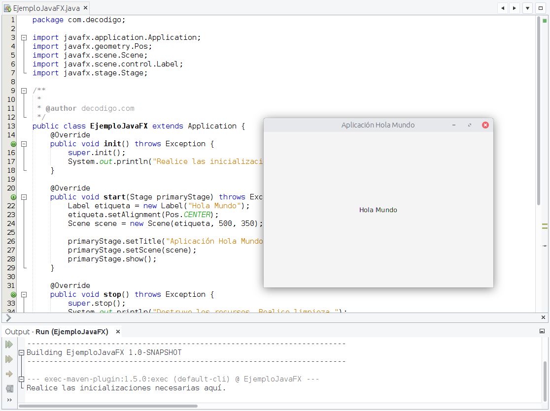Java Crear una interfaz gráfica con JavaFX