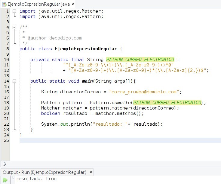 Java Expresiones regulares