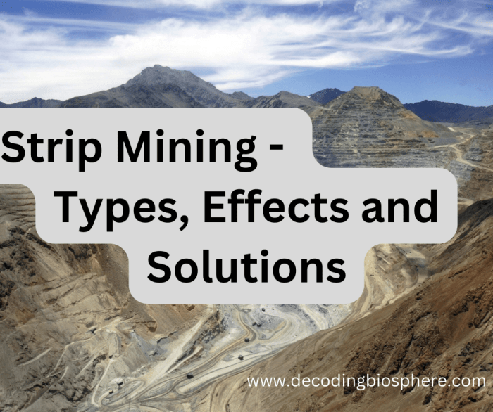 Strip Mining Types, Effects and Solutions Decoding Biosphere