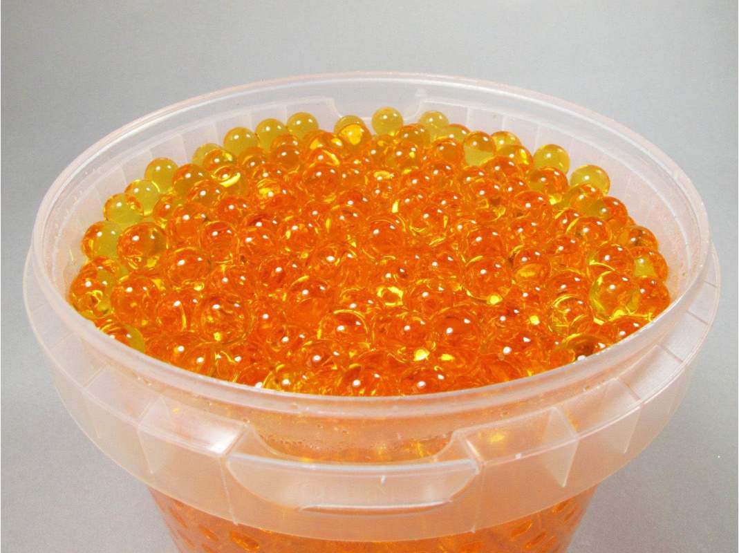 Perle d'eau couleur Orange pour déco de vase 1L