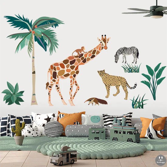 Wild jungle kids wall sticker Decohappy