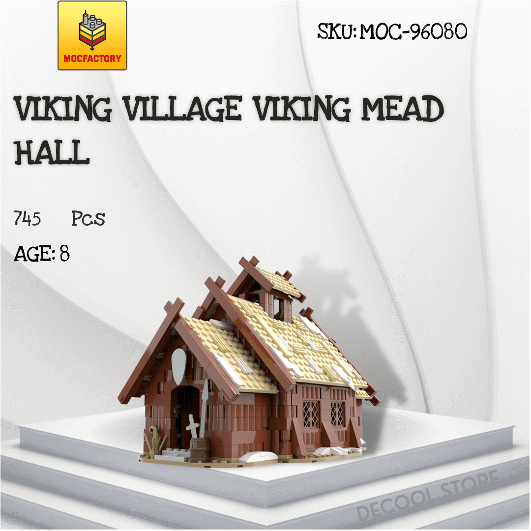 Viking Village Viking Mead Hall MOC Factory 96080 Official Store DECOOL