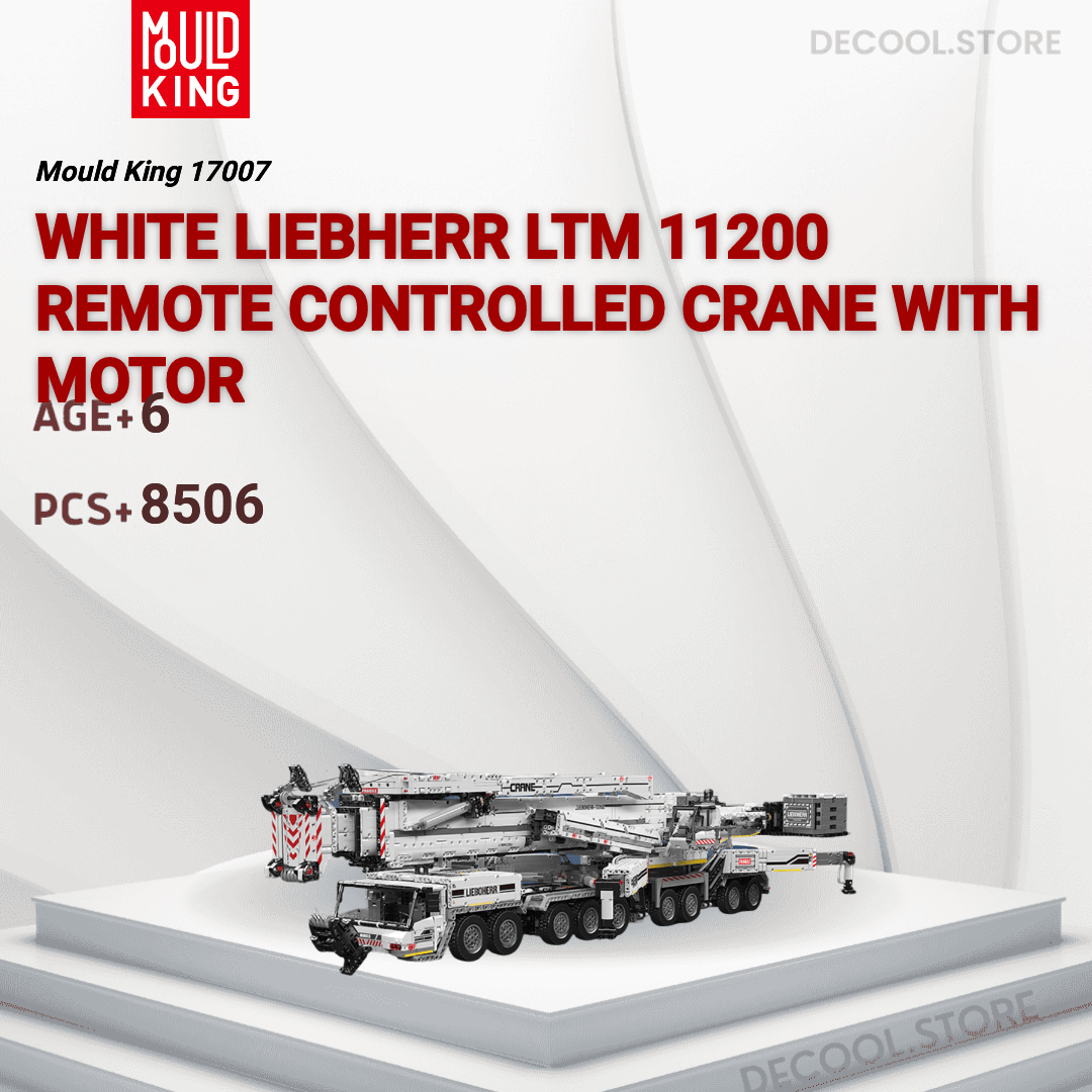 White Liebherr LTM 11200 Remote Controlled Crane With Motor MOULD KING